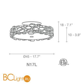 Потолочный светильник Terzani Glamour N17L H8 C8 - Схема