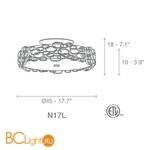 Потолочный светильник Terzani Glamour N17L H8 C8 - Схема