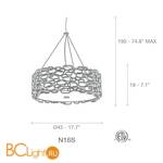 Подвесной светильник Terzani Glamour N16S H8 C8 - Схема