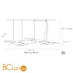 Подвесной светильник Terzani I Lucci Argentati N81S M2 C8 L - Схема