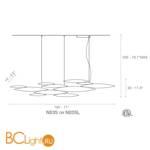 Подвесной светильник Terzani I Lucci Argentati N83S H4 C8 L - Схема