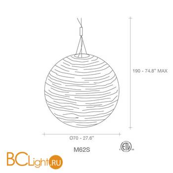 Подвесной светильник Terzani Magdalena M62S G8 C8 - Схема
