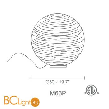 Настольная лампа Terzani Magdalena M63P E8 C8 - Схема