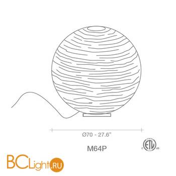 Настольная лампа Terzani Magdalena M64P E8 C8 - Схема
