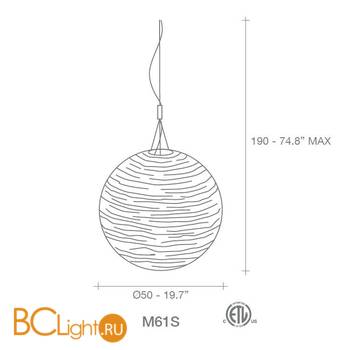Подвесной светильник Terzani Magdalena M61S H5 C8 - Схема