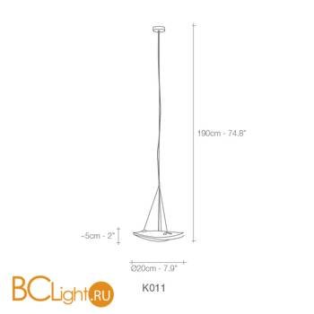 Подвесной светильник Terzani Manta K011 E8 A9 - Схема
