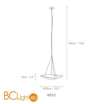 Подвесной светильник Terzani Manta K012 E8 A9 - Схема