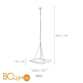 Подвесной светильник Terzani Manta K013 E8 A9 - Схема