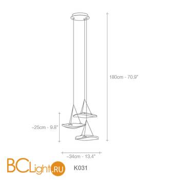 Подвесной светильник Terzani Manta K031 E8 A9 - Схема
