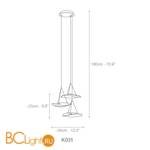 Подвесной светильник Terzani Manta K031 E8 A9 - Схема