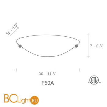 Настенный светильник Terzani Mezza Luna F50A F1 B4 - Схема