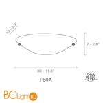 Настенный светильник Terzani Mezza Luna F50A F1 B4 - Схема