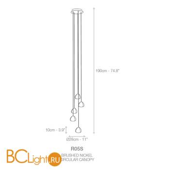 Подвесной светильник Terzani Mizu R05S E8 A4 - Схема