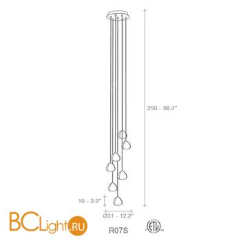 Подвесной светильник Terzani Mizu R07S H4 A9 - Схема