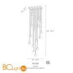 Подвесной светильник Terzani Mizu R15S E8 A9 R - Схема