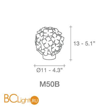 Настольная лампа Terzani Ortenzia M50B H8 C8 - Схема