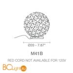 Настольная лампа Terzani Ortenzia M41B H8 C8 - Схема