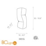 Настенный светильник Terzani Petit Theatre H61A H3 A1 - Схема