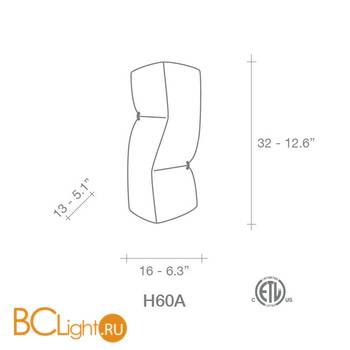 Настенный светильник Terzani Petit Theatre H60A H3 A1 - Схема