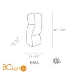 Настенный светильник Terzani Petit Theatre H60A H3 A1 - Схема