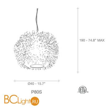 Подвесной светильник Terzani Sea Urchin P80S E7 G2 - Схема