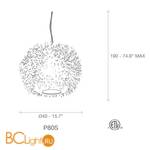 Подвесной светильник Terzani Sea Urchin P80S E7 G2 - Схема