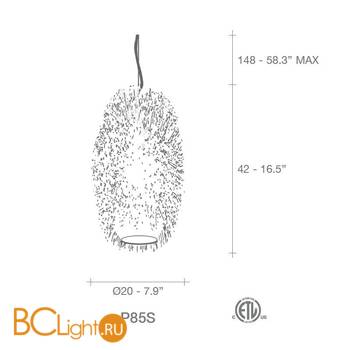 Подвесной светильник Terzani Sea Urchin P85S E7 G4 - Схема