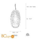 Подвесной светильник Terzani Sea Urchin P85S E7 G4 - Схема