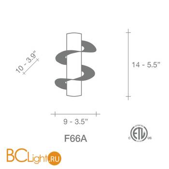 Настенный светильник Terzani Solune F66A F1 A1 - Схема