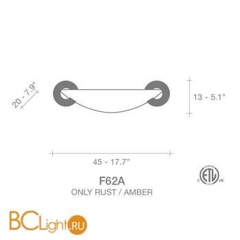 Настенный светильник Terzani Solune F62A F1 B4 - Схема