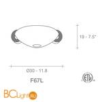 Потолочный светильник Terzani Solune F67L F3 A1 - Схема