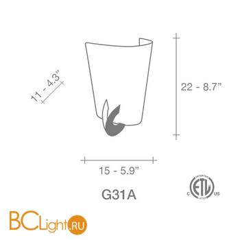 Настенный светильник Terzani Solune G31A F1 B4 - Схема