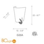 Настенный светильник Terzani Solune G30A F6 A1 - Схема