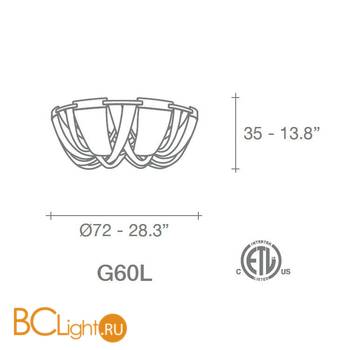 Потолочный светильник Terzani Soscik G60L H4 C8 - Схема