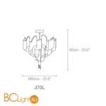 Потолочный светильник Terzani Stream J70L E7 C8 - Схема