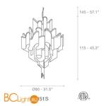 Подвесной светильник Terzani Stream J51S E7 C8 - Схема