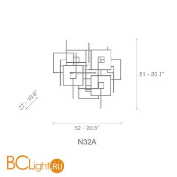 Настенный светильник Terzani Atlantis Untitled N32A L3 C8 - Схема