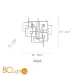 Настенный светильник Terzani Atlantis Untitled N32A L3 C8 - Схема