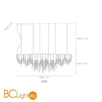 Подвесной светильник Terzani Volver L62S E7 C8 - Схема