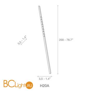 Напольный светильник Terzani Zig H20A F3 C8 - Схема