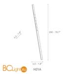 Напольный светильник Terzani Zag H21A F3 C8 - Схема