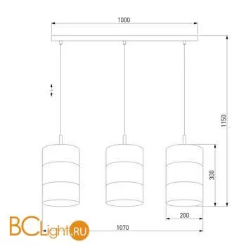 Подвесной светильник TK Lighting 3209 Bogart White a052360 - Фото 0