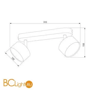 Спот TK Lighting 3403 Clark Black a059838 - Фото 0