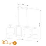 Подвесной светильник TK Lighting 4458 Deva Graphite a046505 - Схема