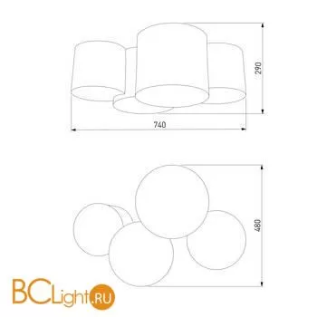 Потолочный светильник TK Lighting Mona 3442 Mona White a059556 - Фото 0