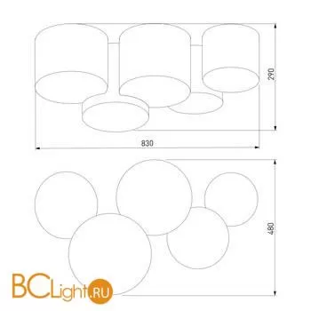 Потолочный светильник TK Lighting Mona 4394 Mona Gray a059553 - Фото 0