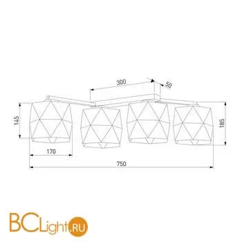 Потолочный светильник TK Lighting 1043 Siro Black Gold a059410 - Фото 0