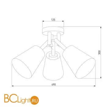 Потолочный светильник TK Lighting Vaio 658 Vaio Grafit 3 00000072654 - Фото 0