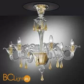 Потолочная люстра Vetri Lamp 1181/6PL Cristallo/Oro 24 Kt.
