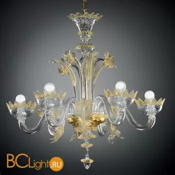 Люстра Vetri Lamp 86/6 Cristallo/Oro 24Kt